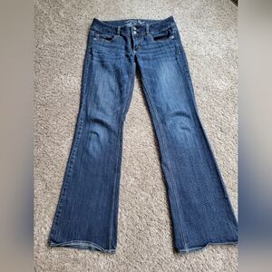 American Eagle Outfitters Dark Blue Flare Jeans Size 6 Regular